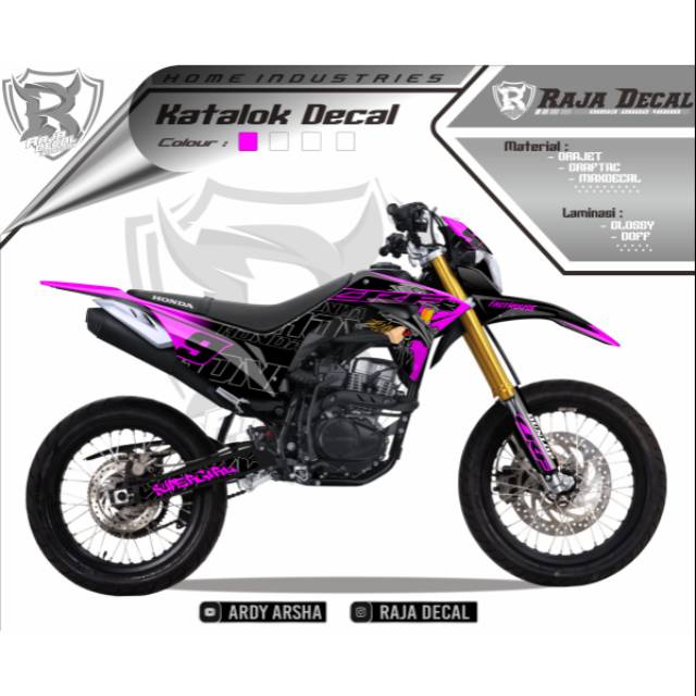 Decal sticker stiker honda CRF 150 supermoto cantik