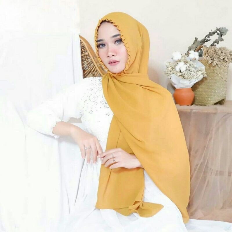 Pashmina KCB 175x70 pahmina tali lipit gerigi