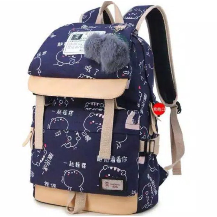 tiyig_store - Tas Sekolah Untuk Anak Perempuan Anak Laki-laki Sd Tk Smp_Tas Murah Kucing Jepang-5