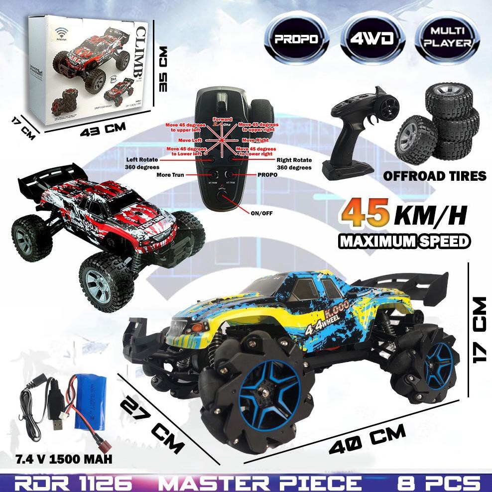 MURAH - PROMO RDR1126 RC Propo Ultimate 4x4Offroad Buggy Rock Crawler Drift Jeep Mainan Mobil