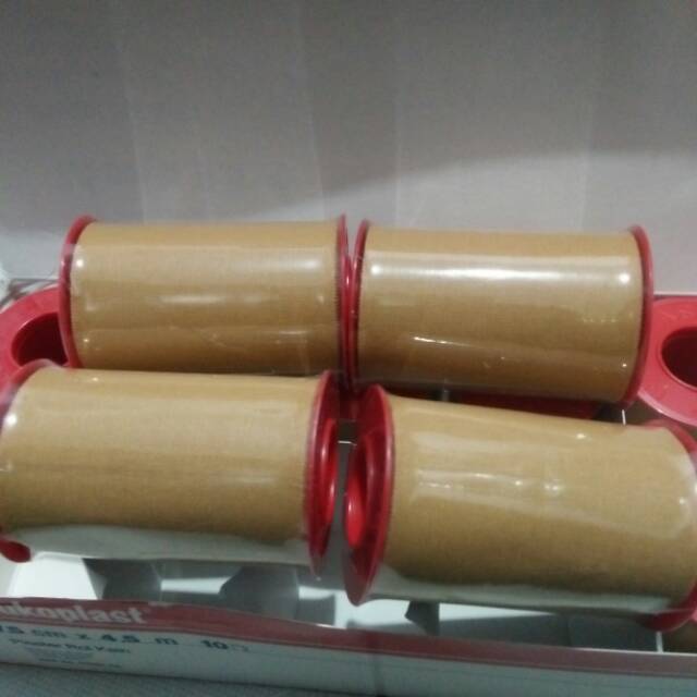 leukoplast/ hansaplast 7,5 cm x 4,5 m plester roll kain plester coklat / hansaplast