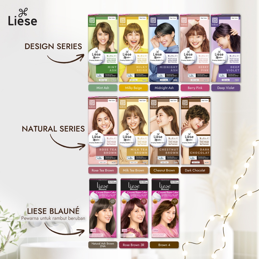 Liese Bubble Hair Color Foam Cat Pewarna Rambut Permanent / Hair Dye - Perawatan / Treatment Rambut Milky Beige