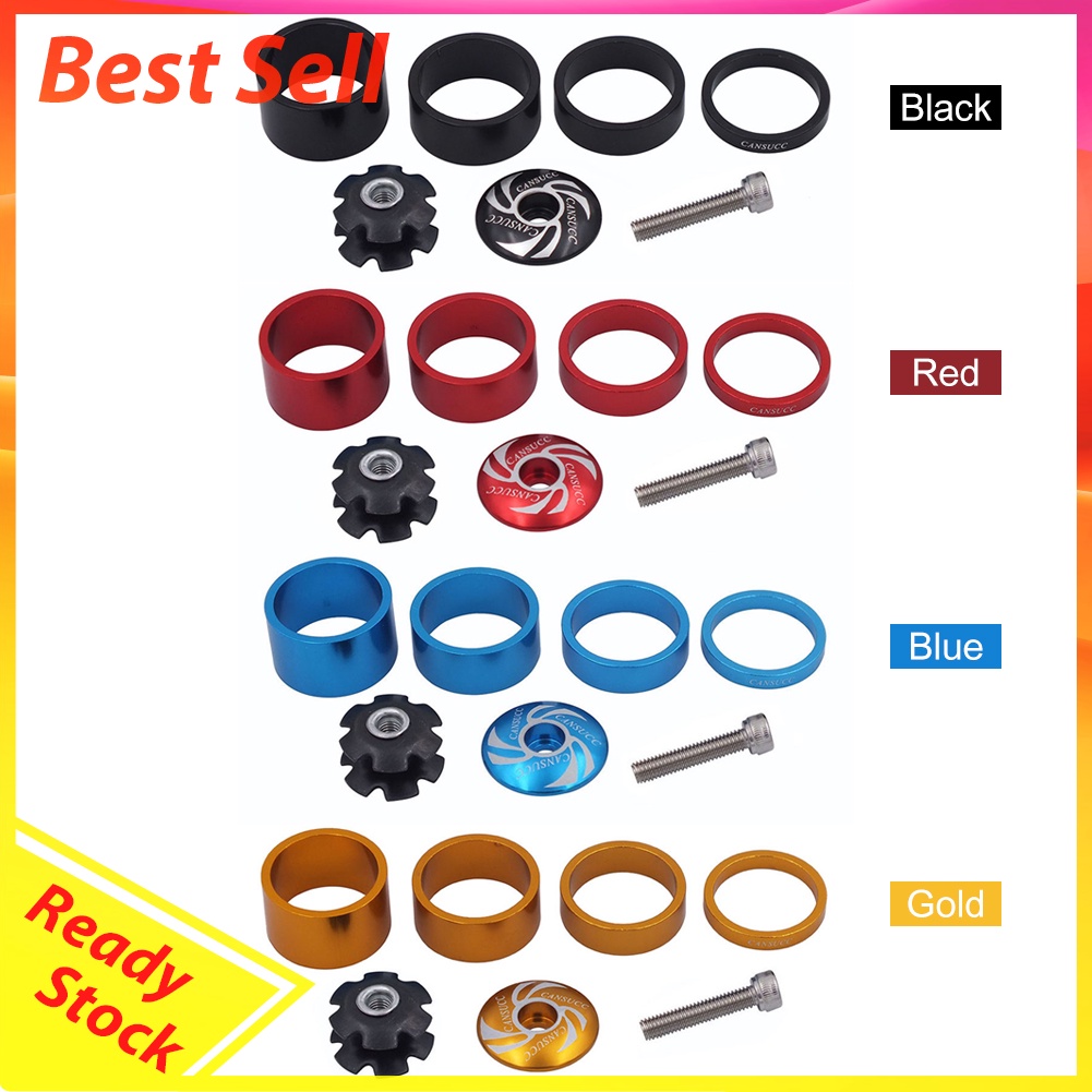 CANSUCC MTB Bike Fixed Gear Front Fork Washers Set Bicycle Headset Spacer