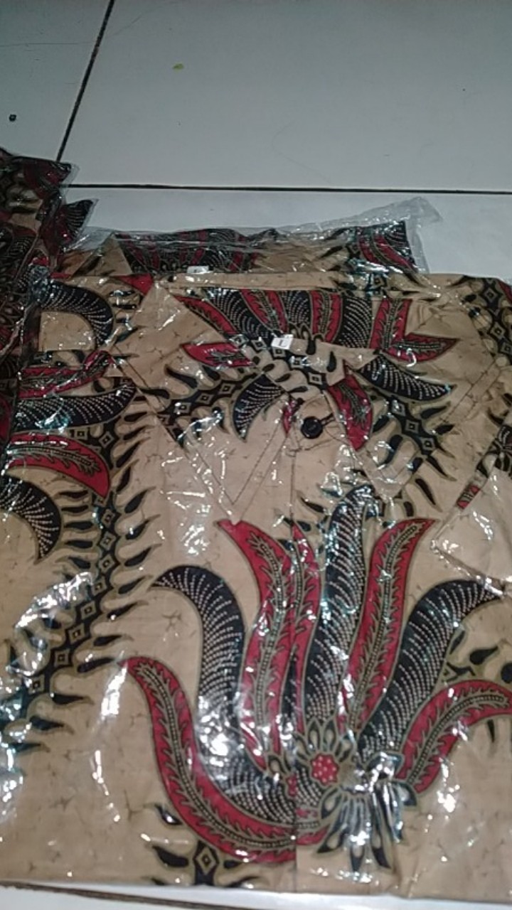 Bswart Batik Hrb026 Kenongo Hem Pendek Padi Pekalongan M L Xl Batik Pria Murah Modern Grosir