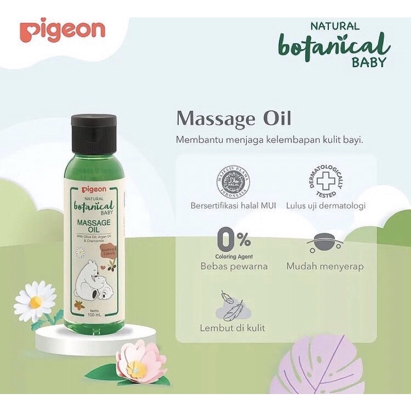 Pigeon natural botanical baby massage oil 100ml