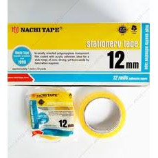 Isolasi Nachi Tape 12mm Lakban Plakban Bening Selotip Solasi 1/2 Inchi  SATUAN