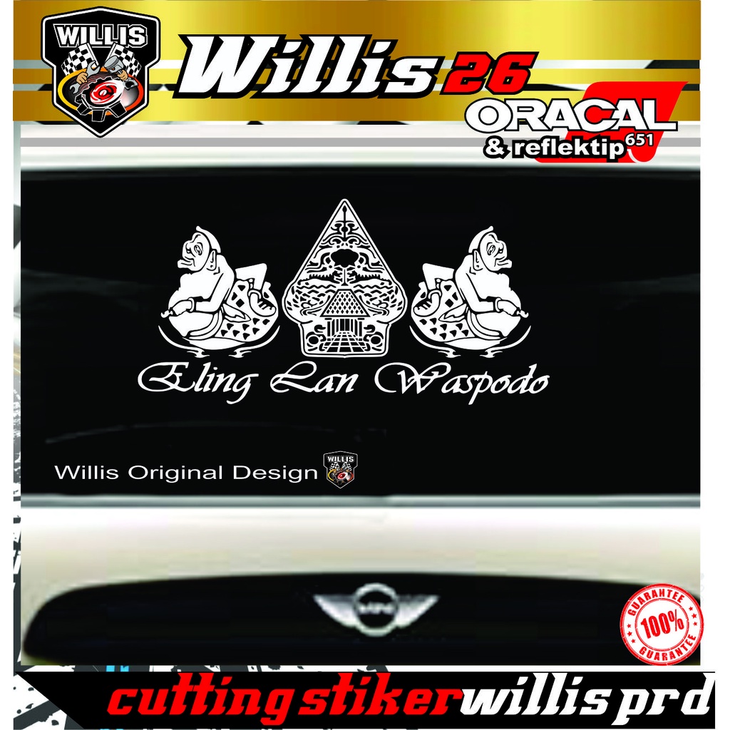 STIKER CUTTING STIKER KACA MOBIL GUNUNGAN WAYANG SEMAR