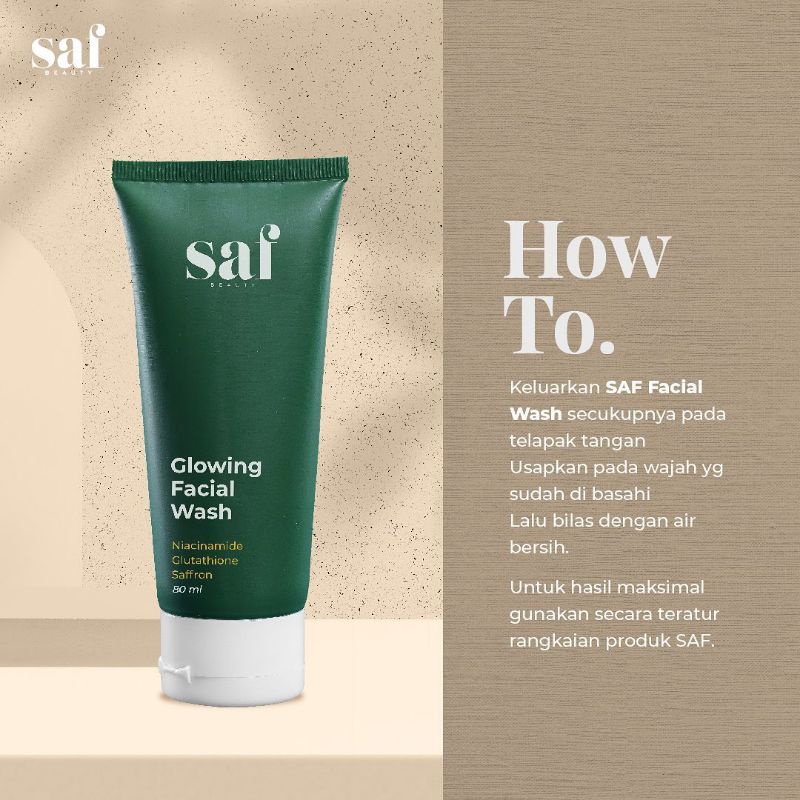 [RESMI] SAF BEAUTY FACEWASH &amp; SERUM GLOWING