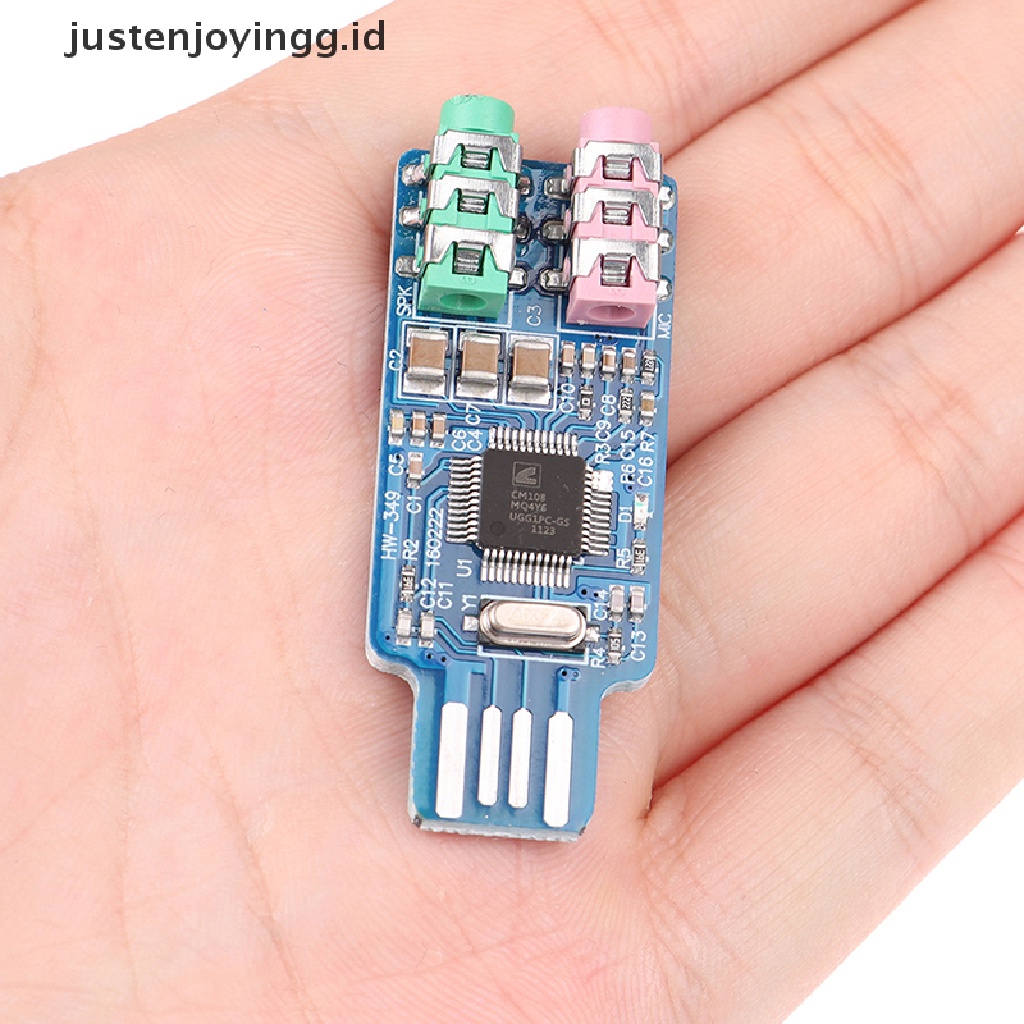 (Justenjoyingg.Id) Cm108 Sound Card Eksternal Usb Untuk Laptop