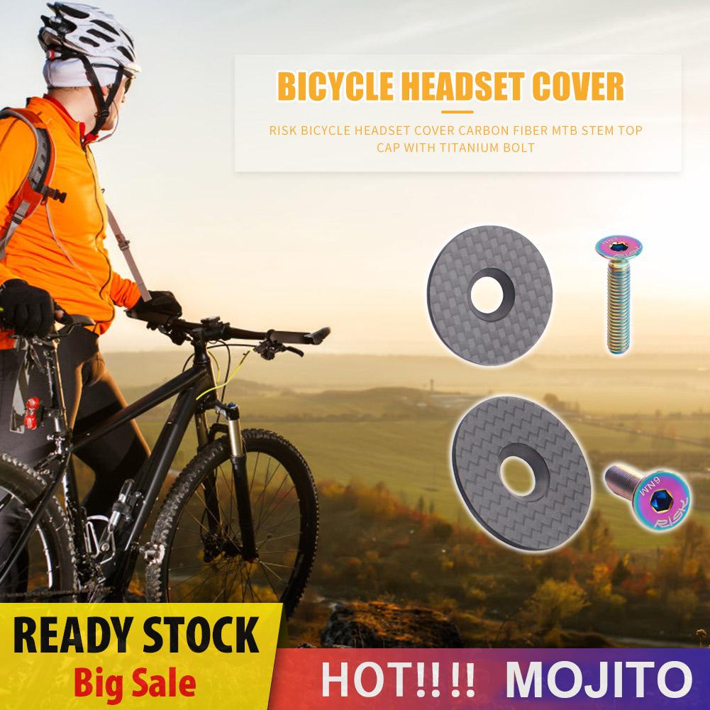 Risk Cover Headset Sepeda Balap / Mtb Bahan Karbon Fiber Dengan Baut