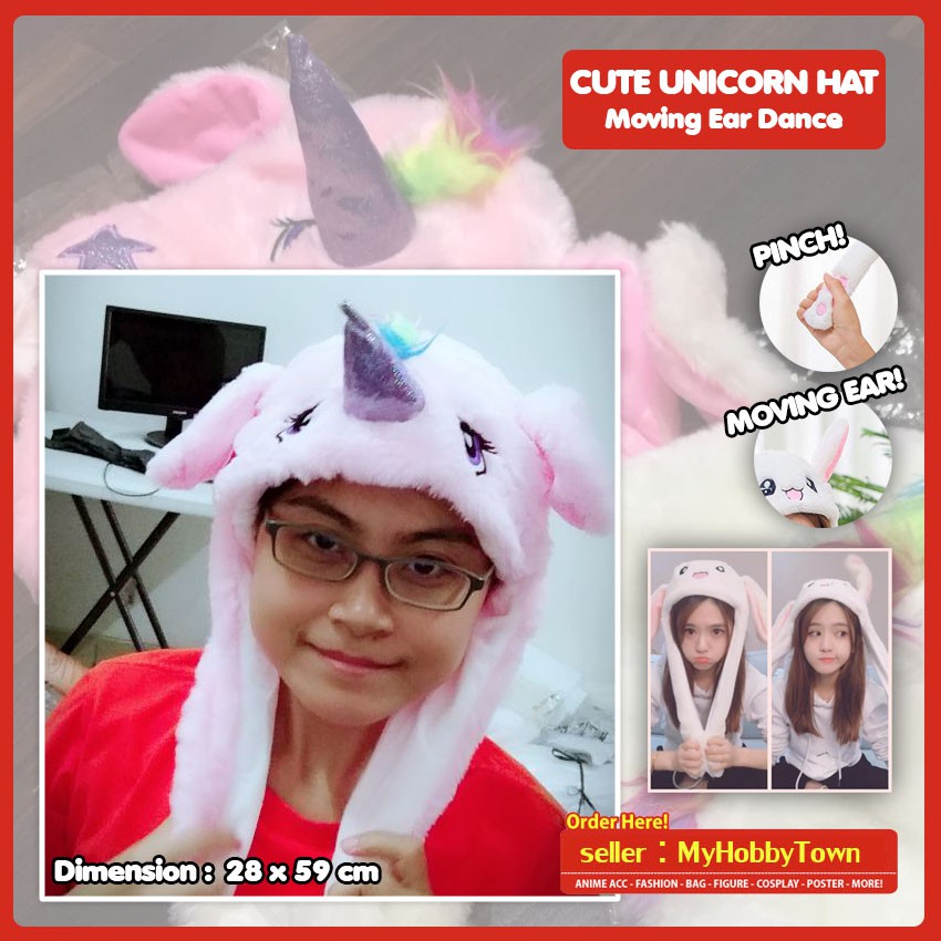 Topi Unicorn Moving Ear Korea