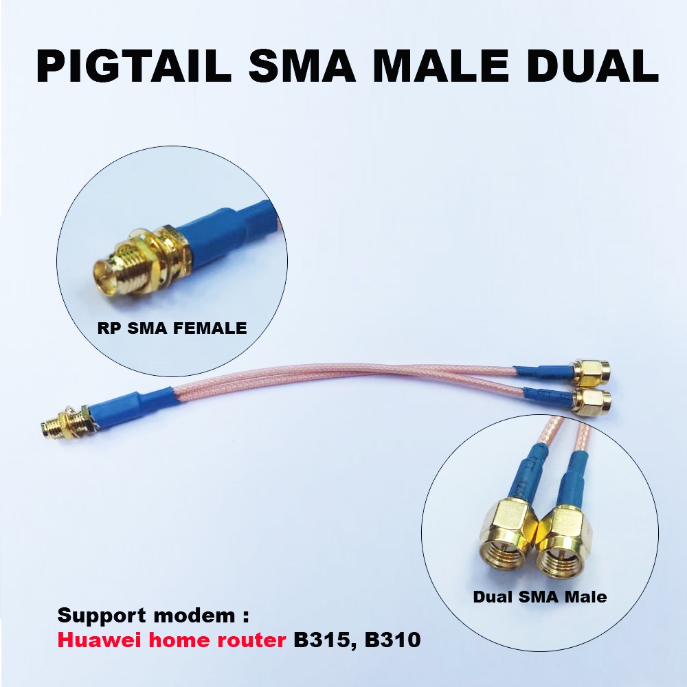 pigtail dual home router modem huawei 4G bolt B310, B315