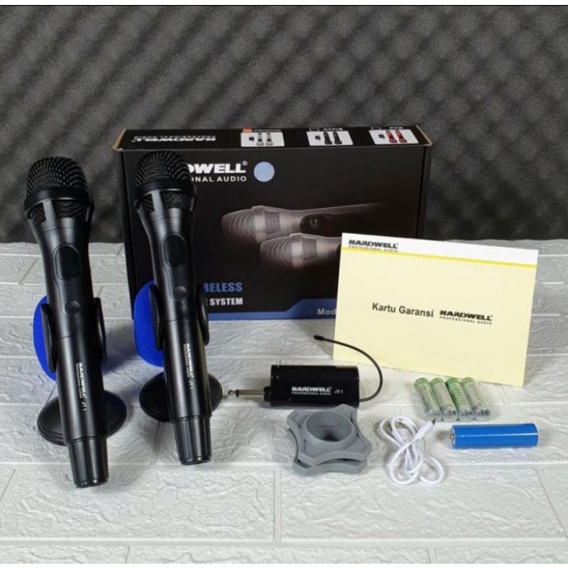 Microphone wireless hardwell JT1 original free ring mic dan busa mic