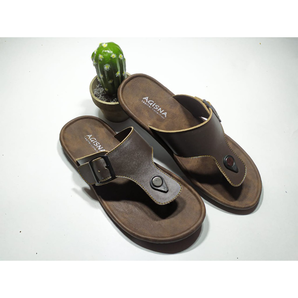 Sandal Pria model Puyuh Kulit asli made in sukaregang Garut 100% original