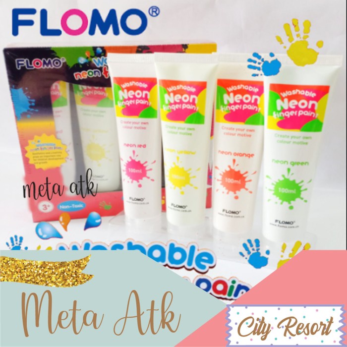 

air-cat- washable neon finger paint flomo - finger paint - finger paint -cat-air.
