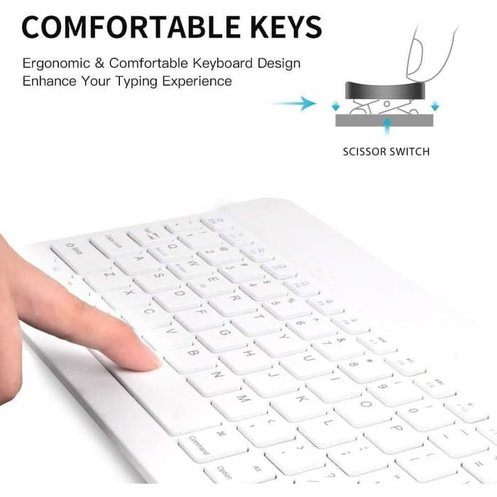 Wireless Bluetooth Keyboard Rechargeable Tablet Ipad Android iOS