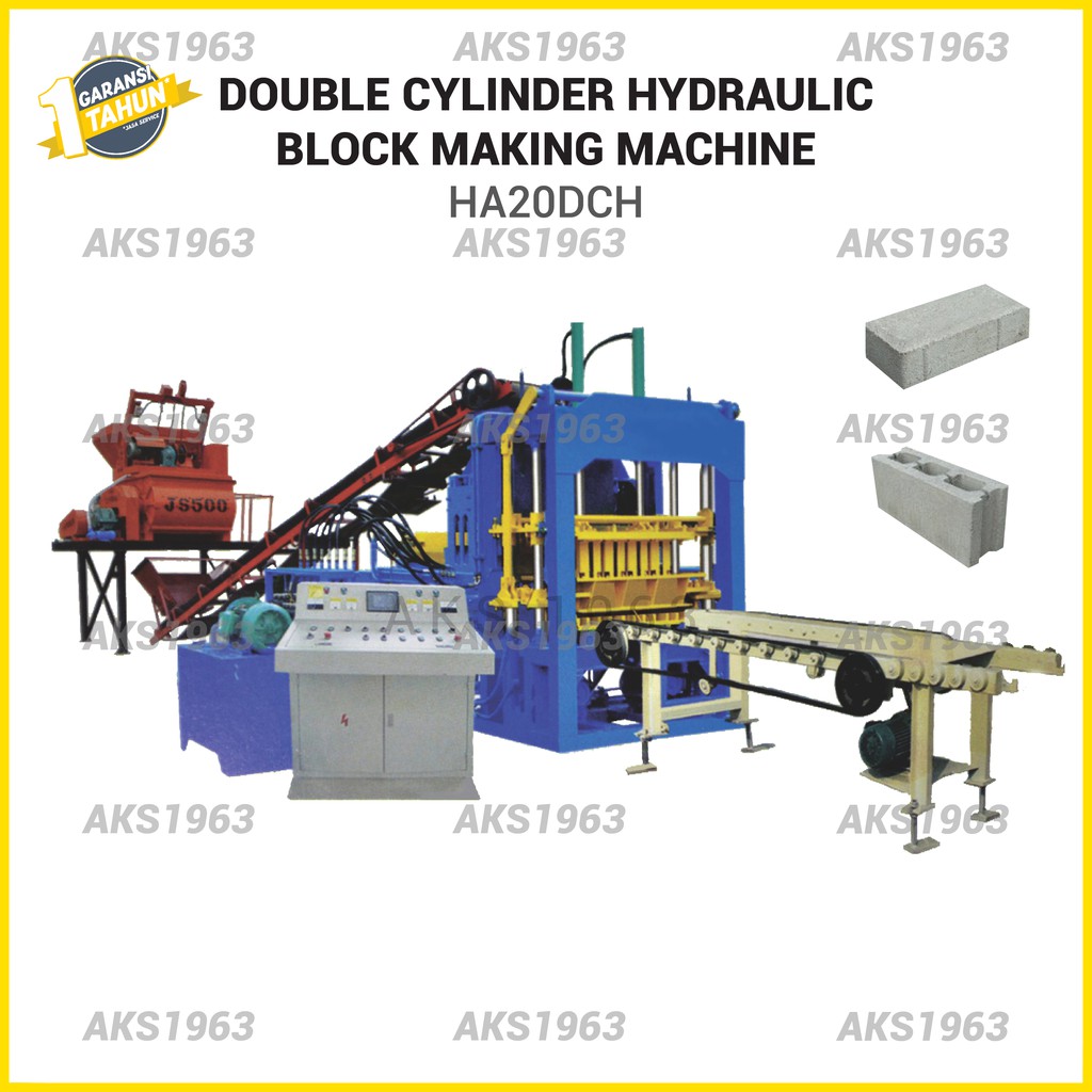 Jual Mesin Cetak Paving Blok Dan Batako-Double Cyclinder Hydraulic ...