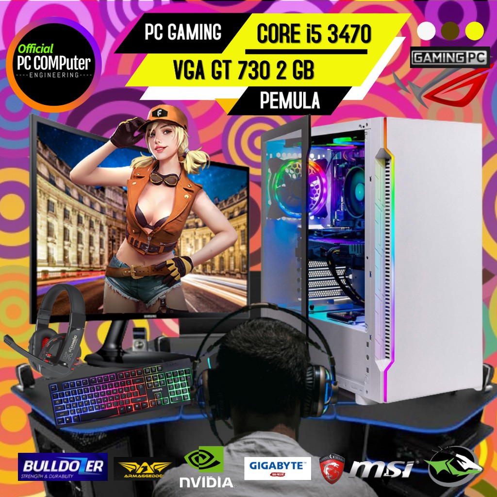 Jual Computer Pc Gaming Editing Fullset Inter Core I Hdd Gb Vga Gt Gb Shopee