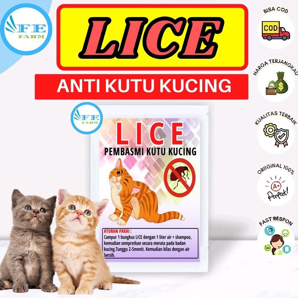 Obat Anti Kutu Kucing Serbuk LICE FEFARM