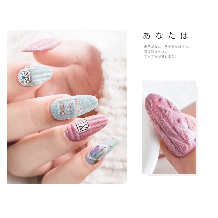 Pretty Bludru nailart hiasan bubuk bludru hitam dan putih bubuk glitter nailart