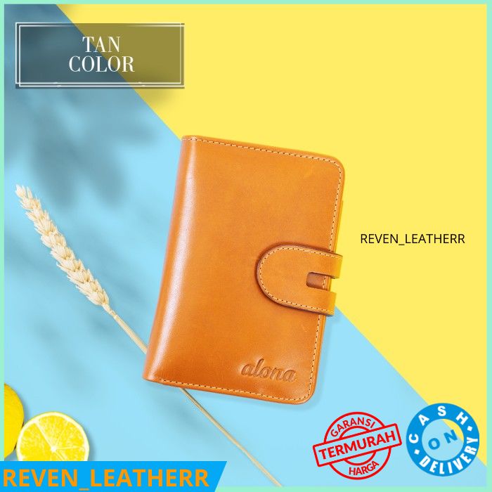 (Aii.beauty) Dompet Wanita Kulit Asli Pendek Lipat Kartu Kecil Mini Korea Kekinian Murah Terbaru Dom