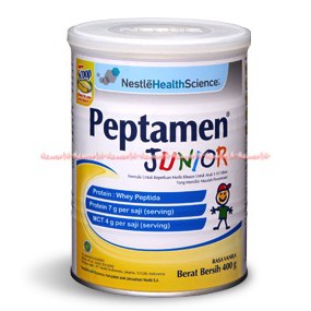 Peptamen Junior 400gr Nestle Susu Kemasan Kaleng Tin Rasa Vanila Susu Dengan Gizi Lengkap Peptament