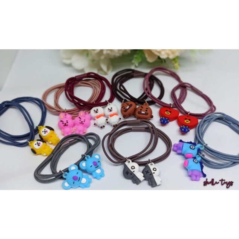 GELANG Tali BT21 hitam dan wrna harga satuan