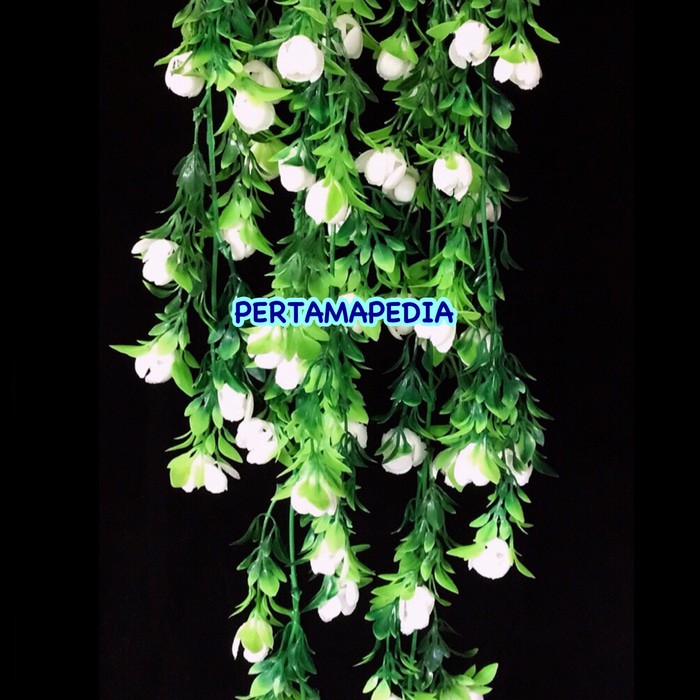 TERBARU BUNGA PLASTIK /DAUN RAMBAT PLASTIK/ RUMPUT PLASTIK/ VERNALYA PUTIH BERKUALITAS