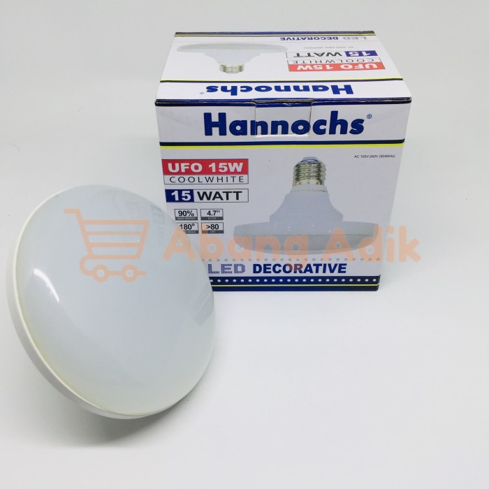 HANNOCHS UFO 15W 15 WATT LAMPU LED DECORATIVE LAMP PUTIH KUNING - PUTIH