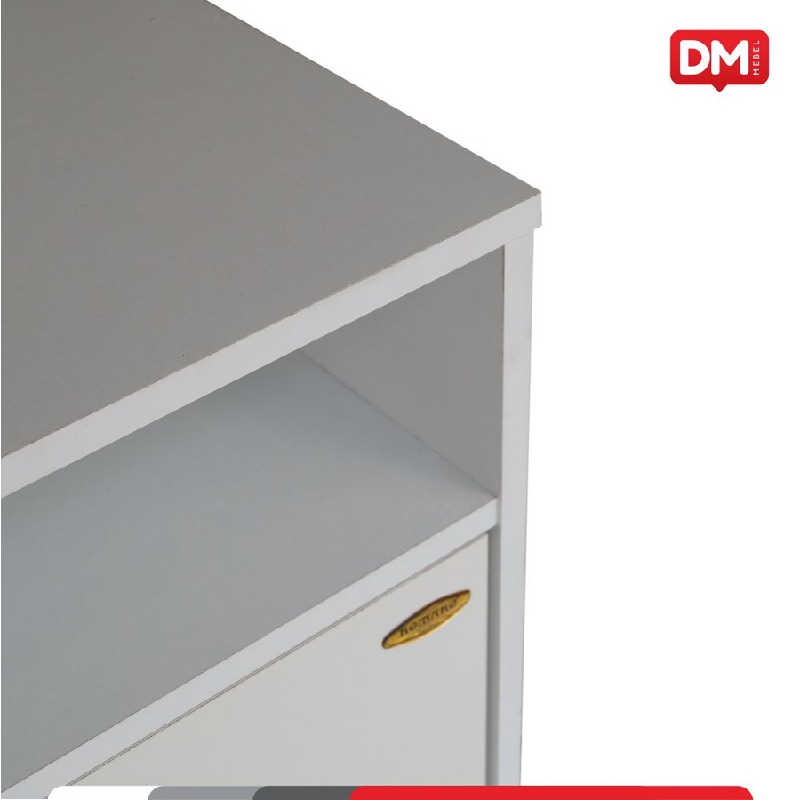 Meja Rak TV Romaro 0808 White - DM Mebel