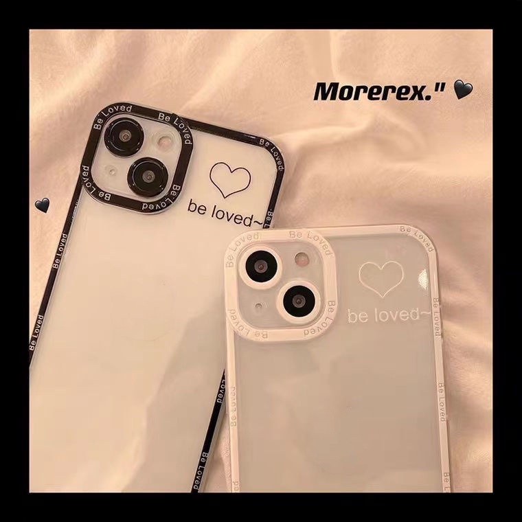 Soft Case Silikon TPU Motif Hati Untuk Iphone 14 12 13 6 6S 7 8 Plus X XS XR 11 Pro Max