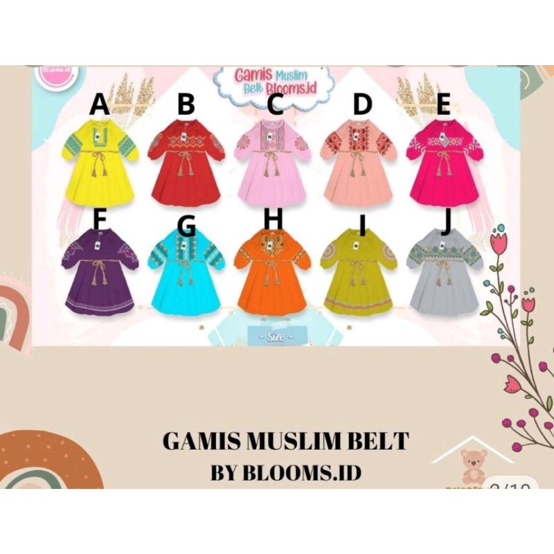 Blooms.id Gamis kaos anak tanggung ethnic motif blooms.id