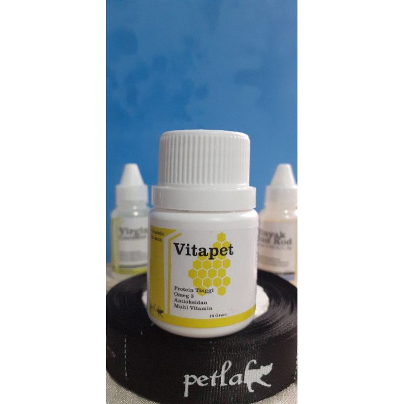Vitamin Bulu Kucing / vitamin bulu lebat kucing / vitamin nafsu makan kucing / VITAPET