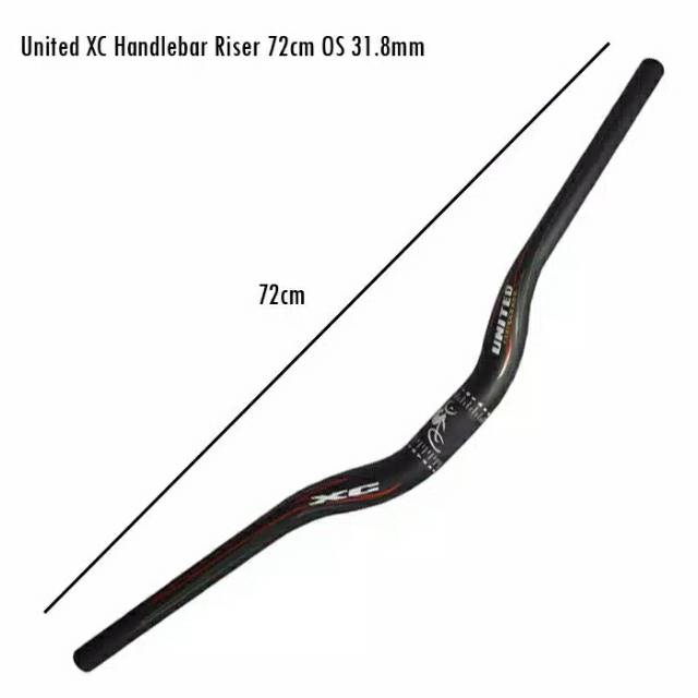 [KID] Handlebar United / Stang oversize OS/ Stang MTB xc riser united 31.8  New Black
