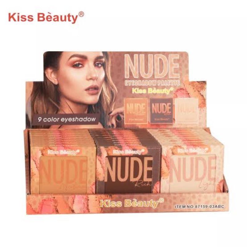 [Per Pc] Eyeshadow Kiss Beauty NUDE Medium / Rich / Light Palette 87159-03ABC