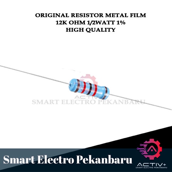 ORIGINAL RESISTOR METAL FILM 12K OHM 1/2 watt 1 % Taiwan - R 12 KOHM 1/2watt 1% METAL FILM 12000 OHM