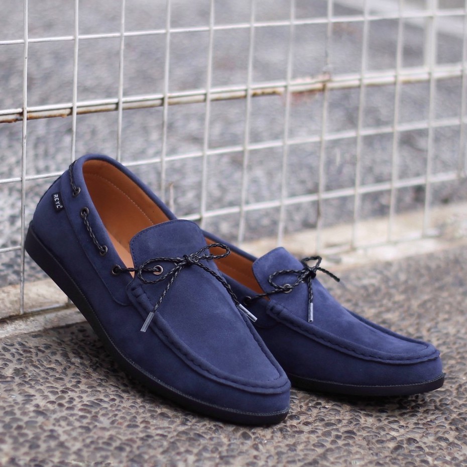 LICK NAVY |FORIND x Reyl| Sepatu Suede Asli Vintage Klasik Casual Pria Boat Ori Original Footwear