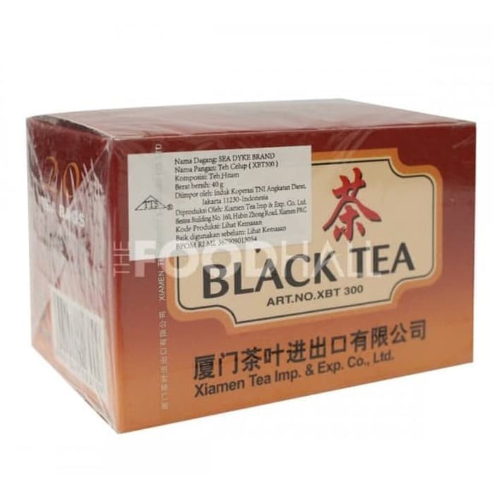 Black Tea Sea Dyke Brand Chinese Tea 40gr Teh Hitam Tea Bag / Teh Celup Asli China