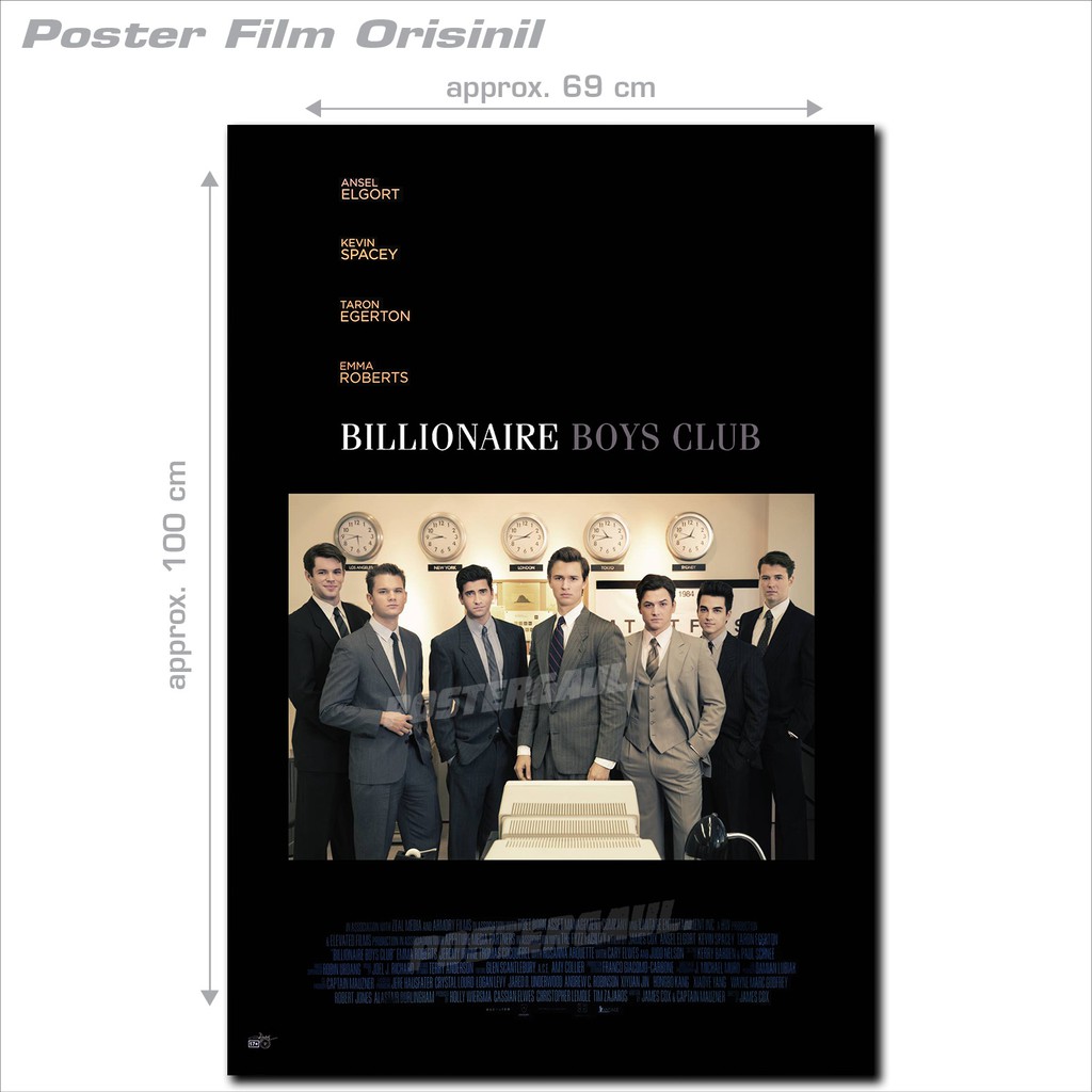 Poster Film BILLIONAIRE BOYS CLUB - original Indonesian one sheet 68 x 100 cm