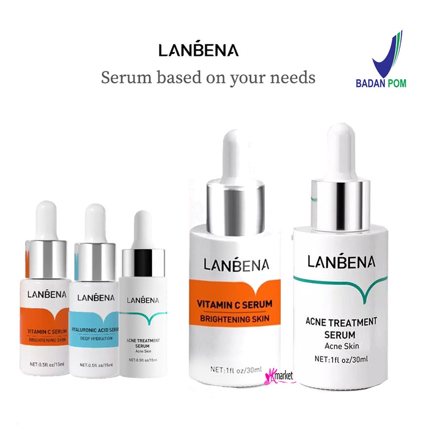 [BPOM] LANBENA Serum [ Vitamin C | Hyaluronic Acid | Acne ]