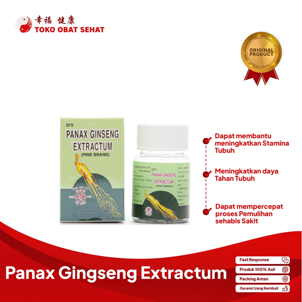 PANAX GINSENG CAPSULES vitamin ekstrak ginseng herbal