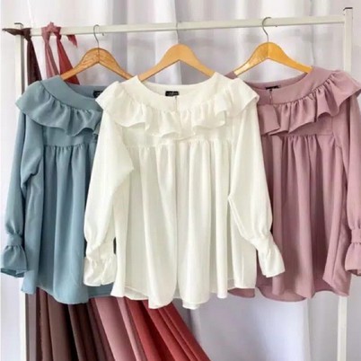 1KG MUAT 5PCS | NANA BLOUSE REMPEL BALON ATASAN GROSIR MURAH FASHION OOTD HITS SELEBGRAM