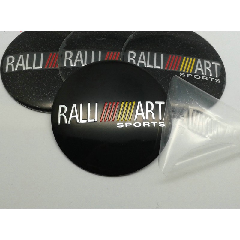 Stiker Emblem Cover Hub Tengah Velg Mobil 4x56mm Warna Hitam Untuk Mitsubishi