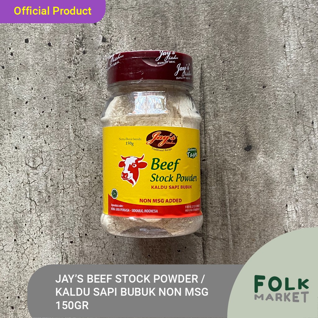 

JAY'S JAYS Beef Stock Powder Kaldu Sapi Bubuk Non MSG 150 Gr