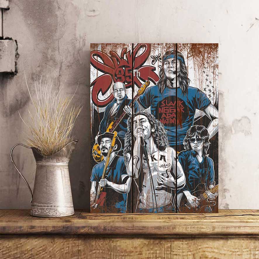 Poster Band SLANK Hiasan Dinding Poster Kayu Walldecor 08 Pajangan Dinding