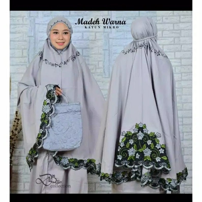 Mukena Madeh DWS Jumbo Siti Khadijah Pasteleena Dalanova - Abu-abu