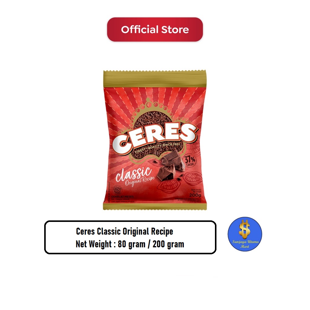 

Ceres Meses Classic Coklat Original Reciepe 80g/200g-Coklat meses Ceres