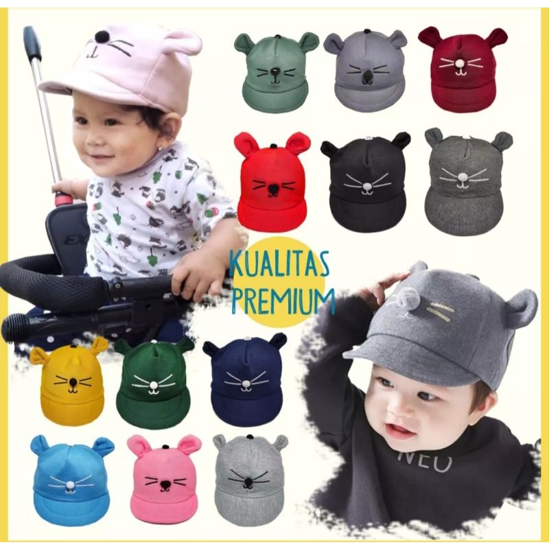 Topi Bayi Karakter Kucing / Topi Anak Murah