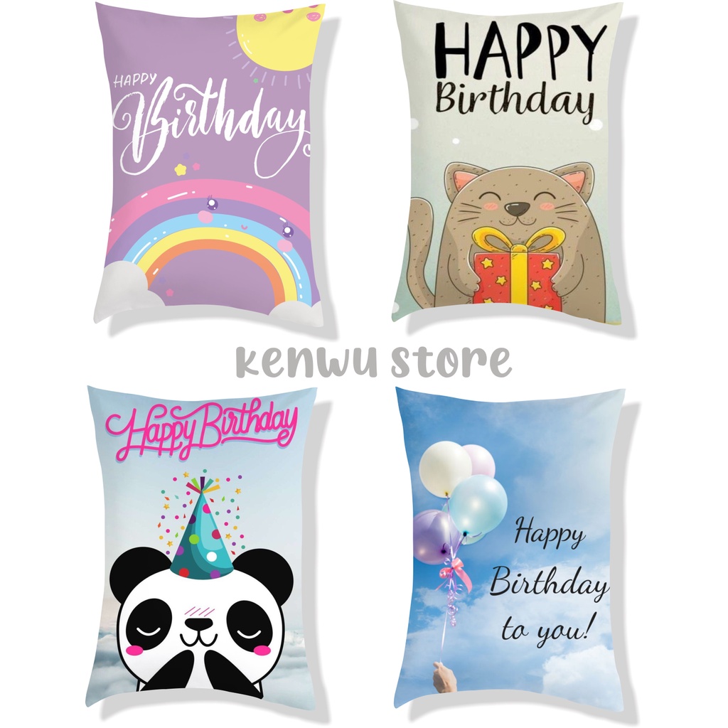 Bantal Ultah 30x40 cm Part 1 #HB 001-010 / Bantal Ulang tahun / Birthday / Kado Ultah / Bantal Ulang Tahun /Kado Ultah / Bantal Kado / Bantal Souvenir / Birthday Gift