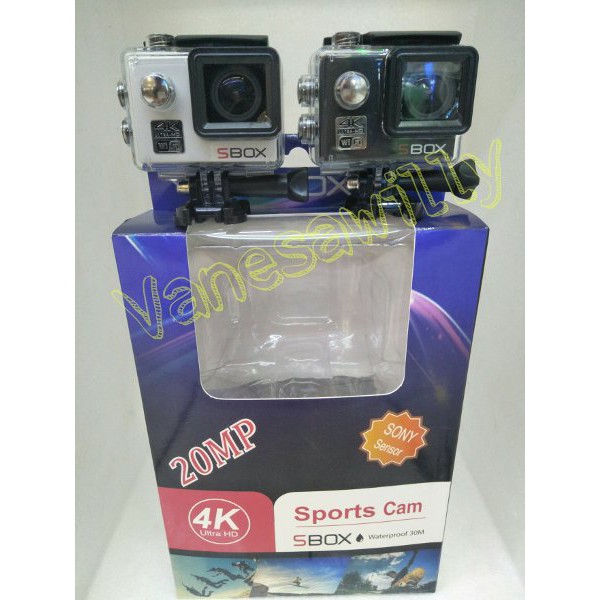 Termurah               Action Camera Sport Cam SBOX 20 MP 4K Wifi Kamera Anti Air Kualitas Gopro